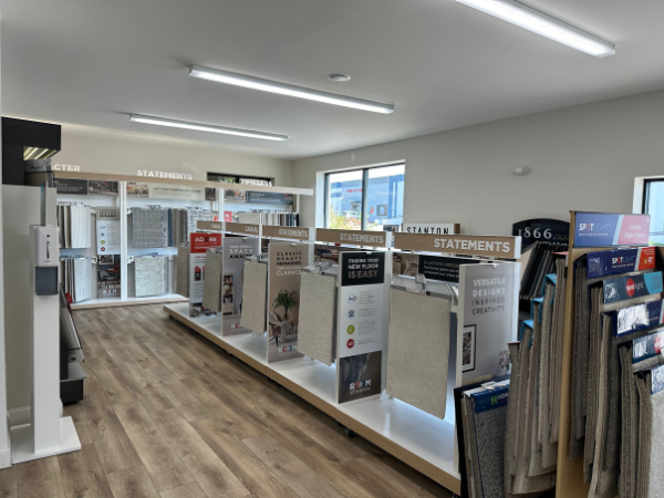 Annapolis flooring store carpet sample display